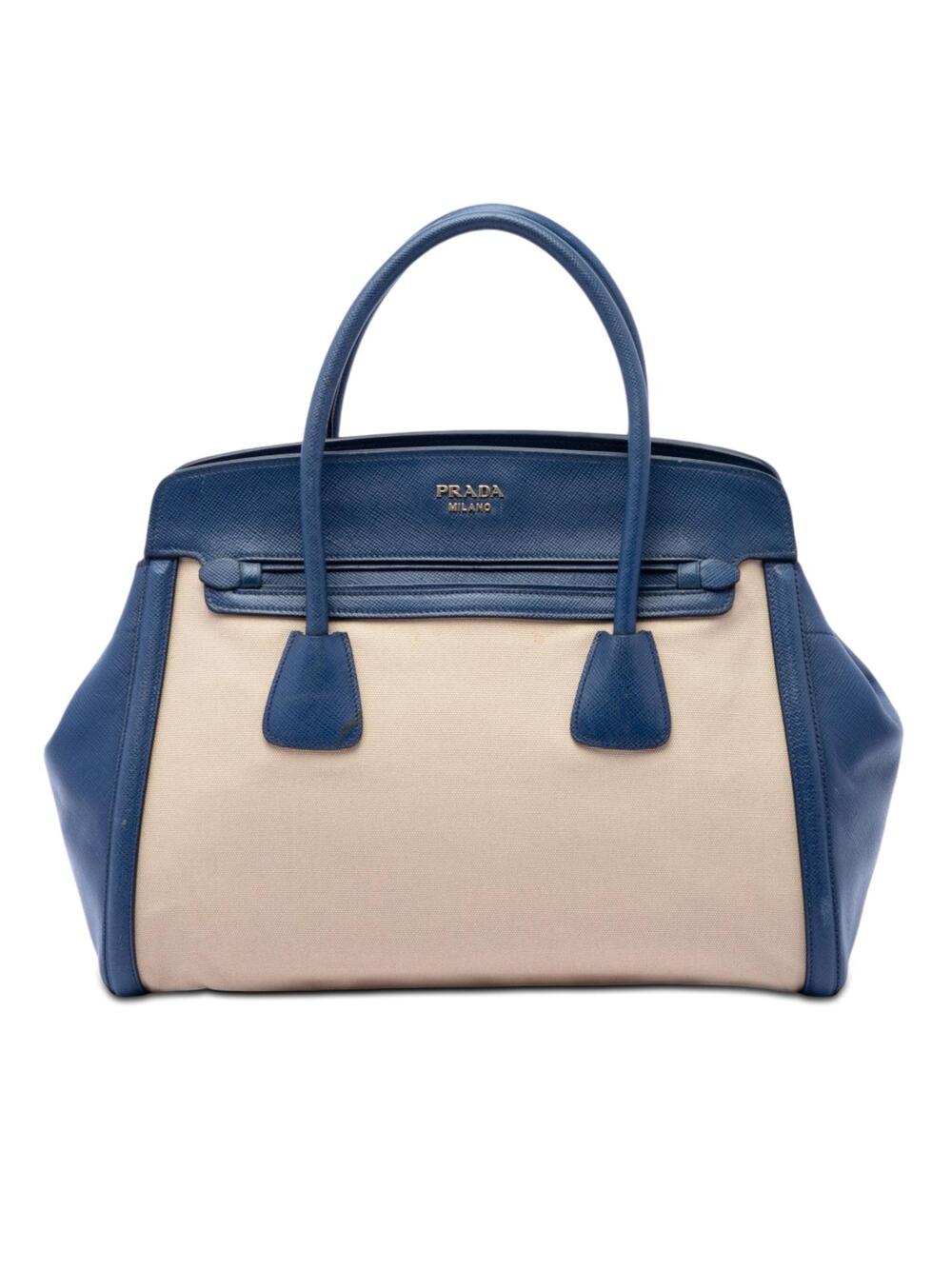 Prada Saffiano Cuir Trimmed Canapa #345970P69B